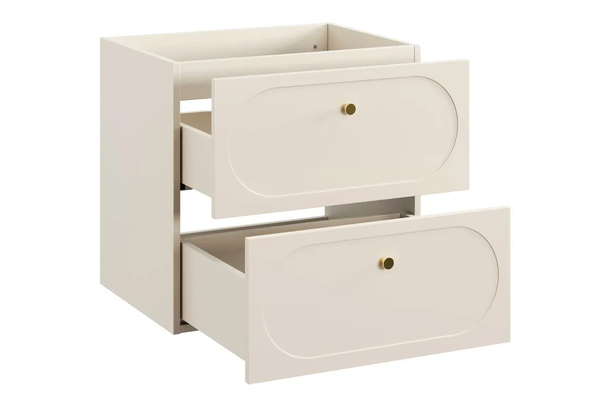 Szafka pod umywalkę 60cm 2 szuflady DONNA SAND beżowa - DONNA_SAND_82-60-46-2S