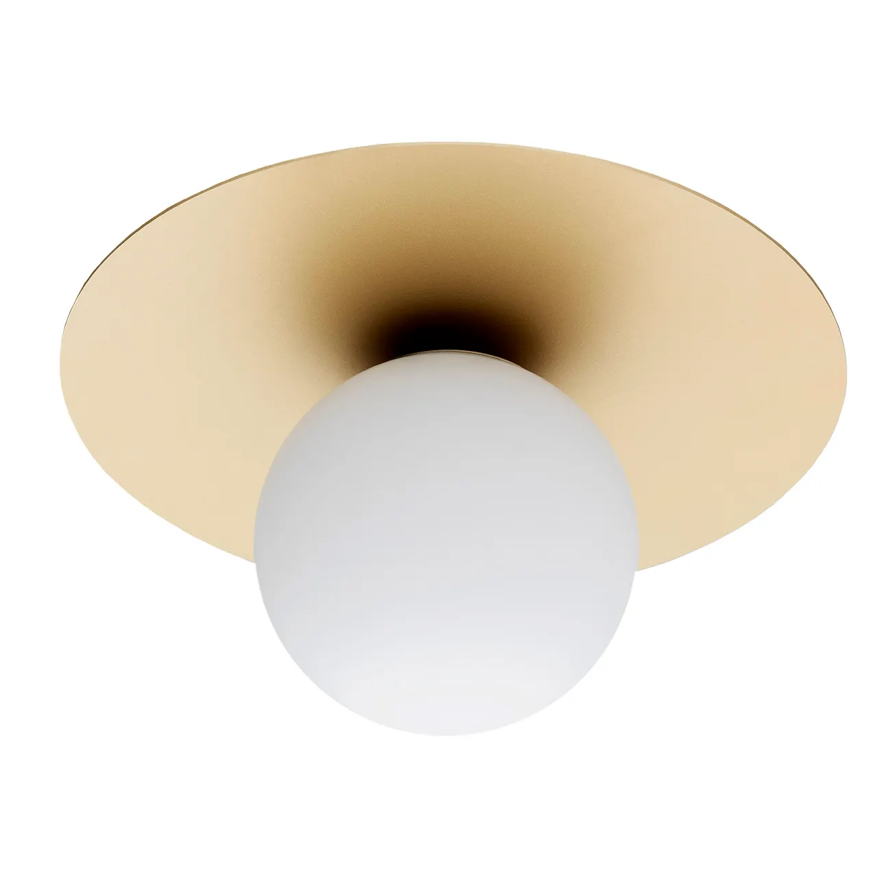 Plafon SPELLO metalowy matowy złoty biały 25x15 cm - 8262