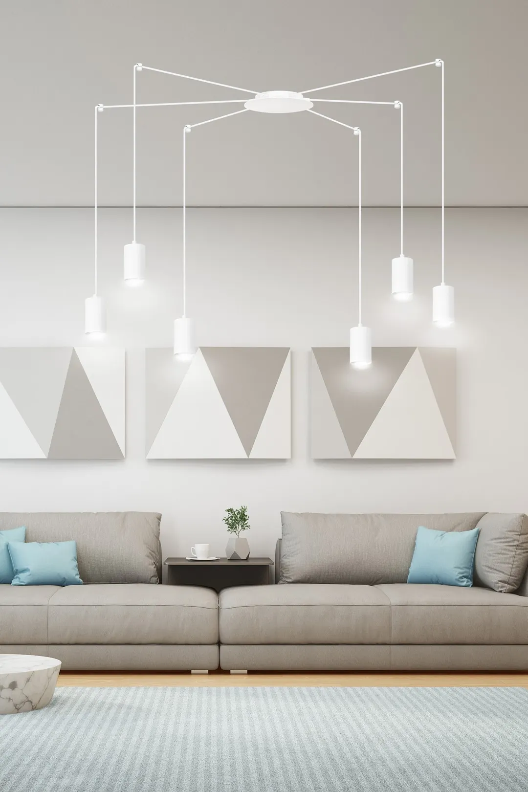 Lampa wisząca TRAKER Biały 525/6 - 525/6