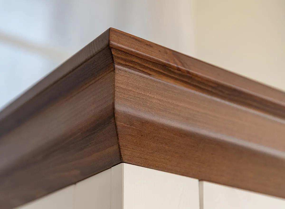 Szafka RTV mała MARONE ELITE z 2 szufladami biała, tabacco - PLMEL09/T