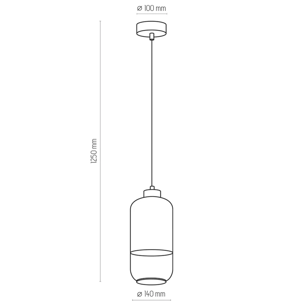 Lampa wisząca MARCO biała z chromowanym elementem klosz transparentny z mlecznym szklany 125x14cm - TK_3356