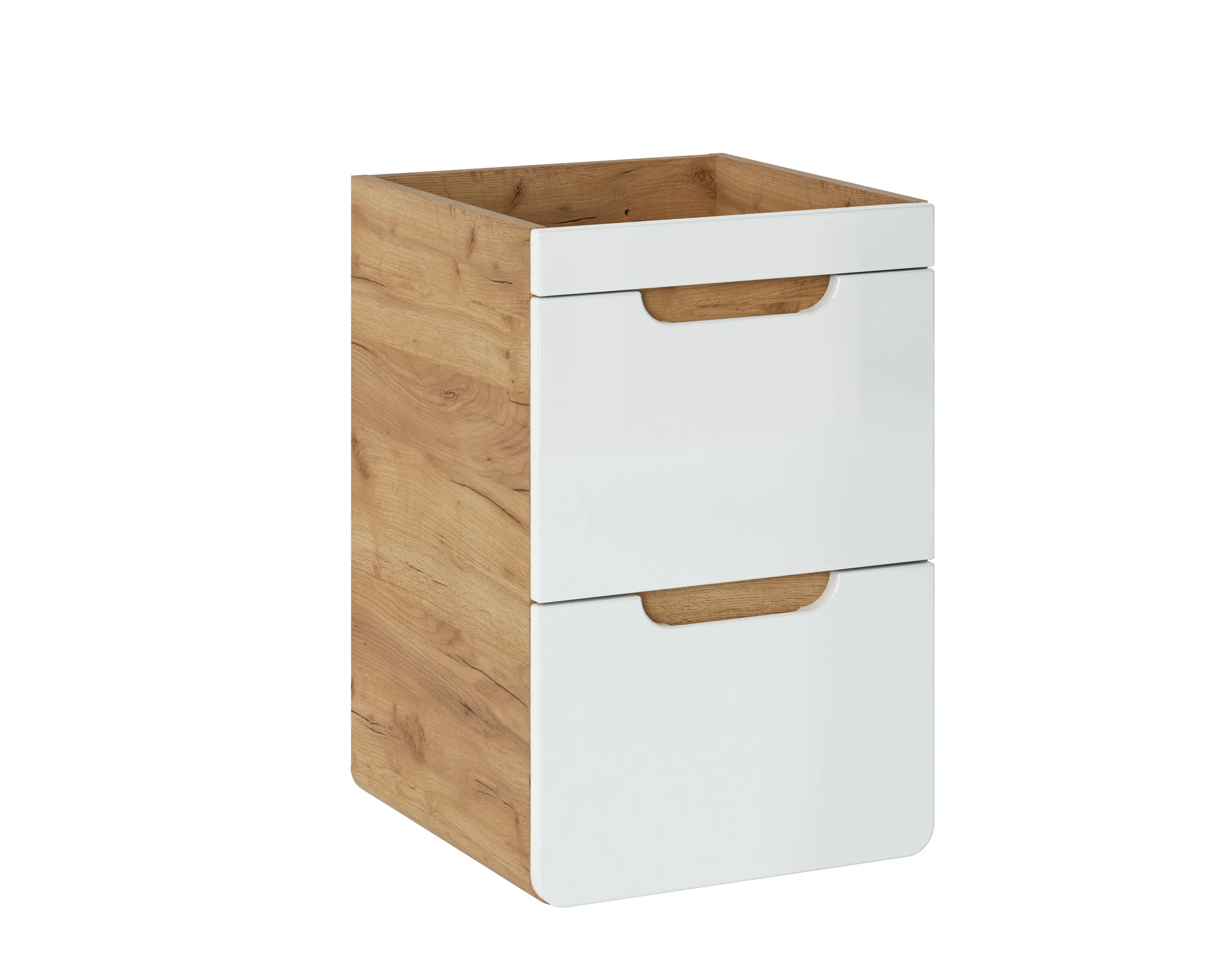 Szafka pod umywalkę z 2 szufladami ARUBA dąb craft, biały 59x40cm Szafka pod umywalkę z 2 szufladami ARUBA dąb craft, biały 59x40cm