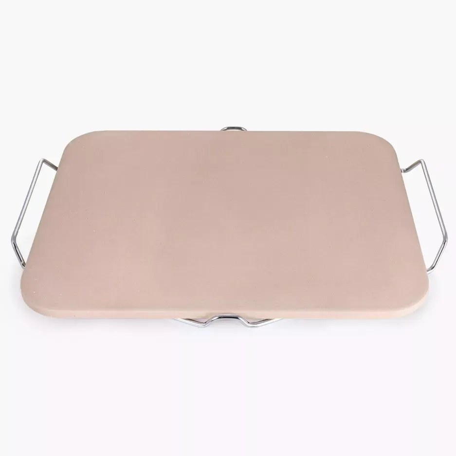 Kamień do pieczenia pizzy DUKA PIZZA STONE z podstawką 38x30 cm