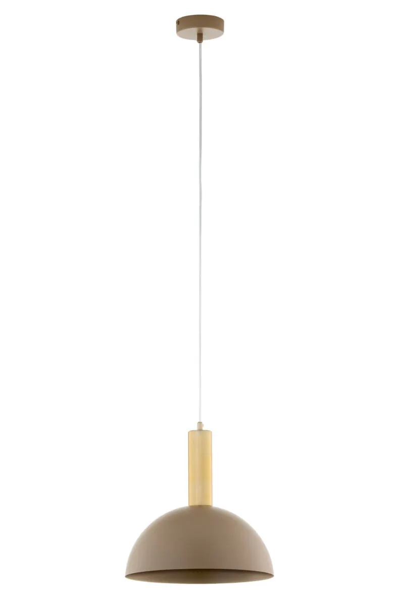 lampa wisząca, pendant, cegła kolor?, metalowy uchwyt?, korpus półkuli