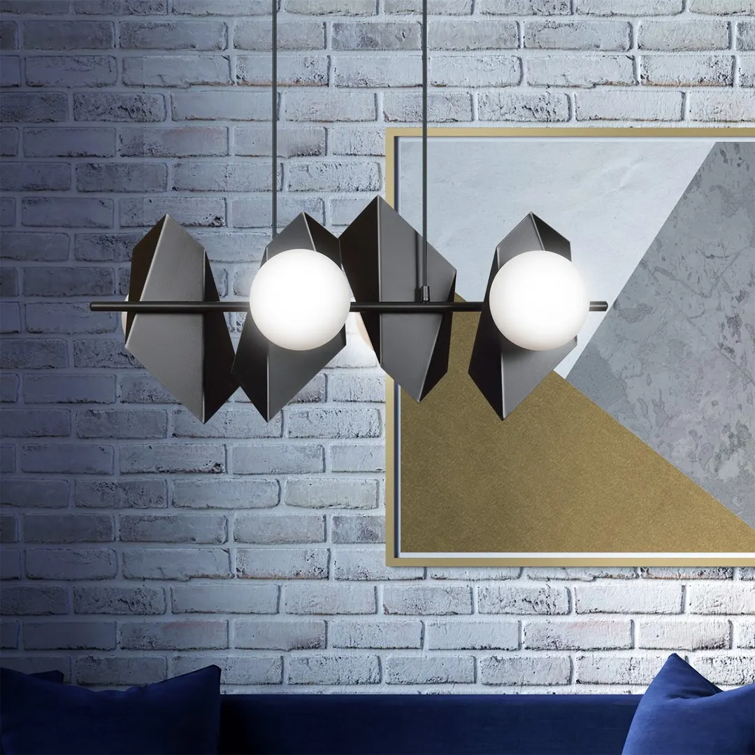 Lampa wisząca DRIFTON 4 czarny biały — zdjęcie 5