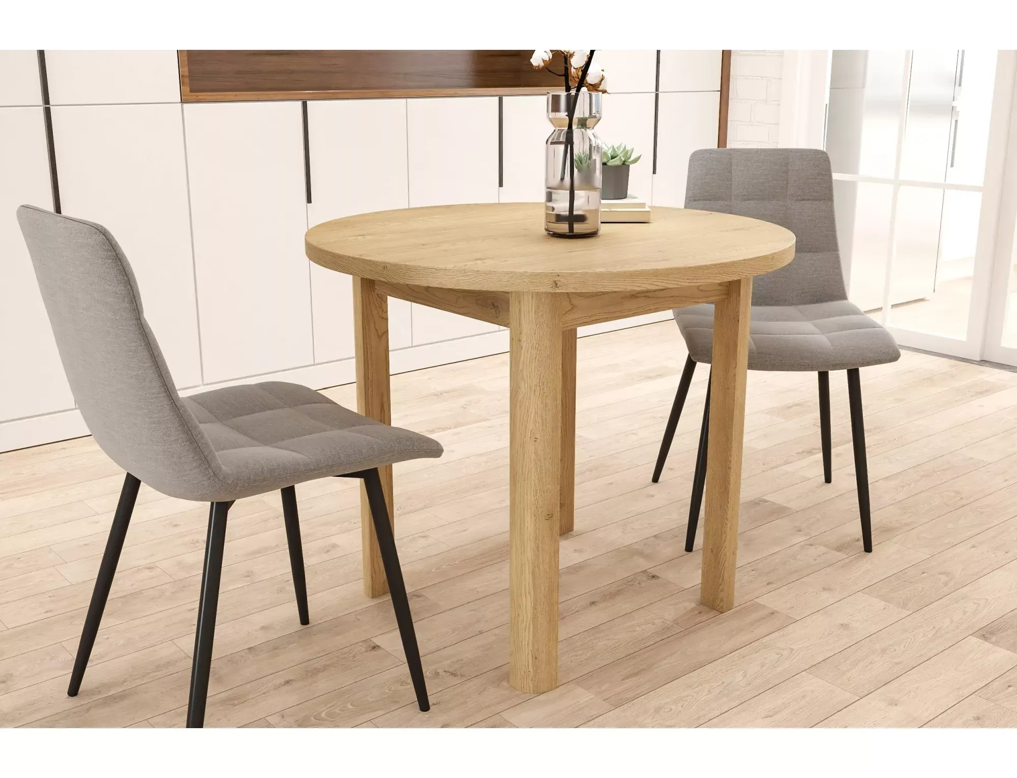 Stół jadalniany ADAM okrągły 80 cm dąb cremona torro - ADAMDCTFI80