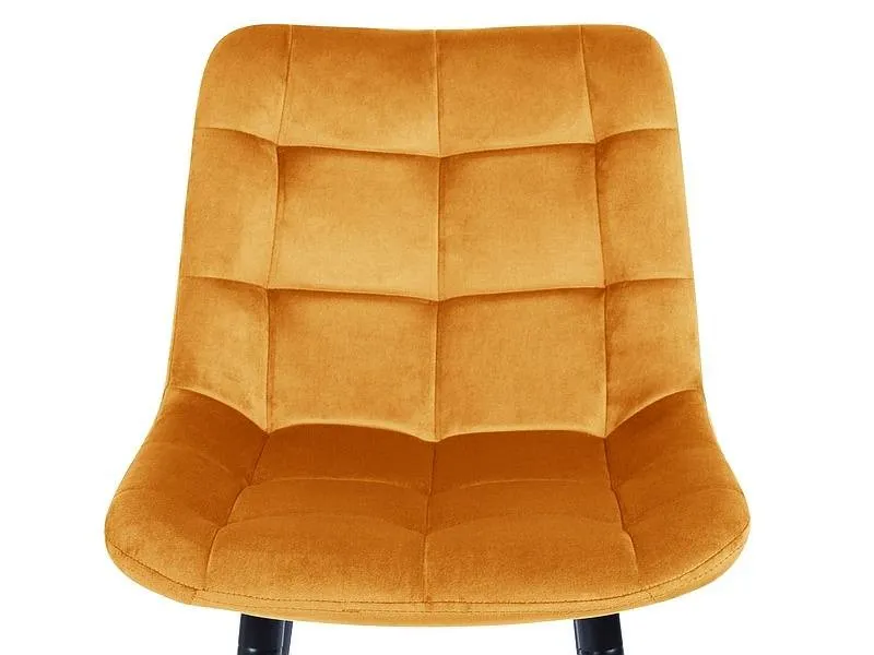 Hoker niski CHIC H-2 VELVET aksamitny curry SIGNAL - CHICH2VCCU