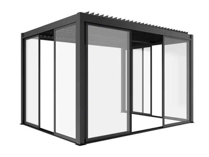 Drzwi przesuwne szklane LUXE 270x218cm do 3m antracyt - MI_5905610251550