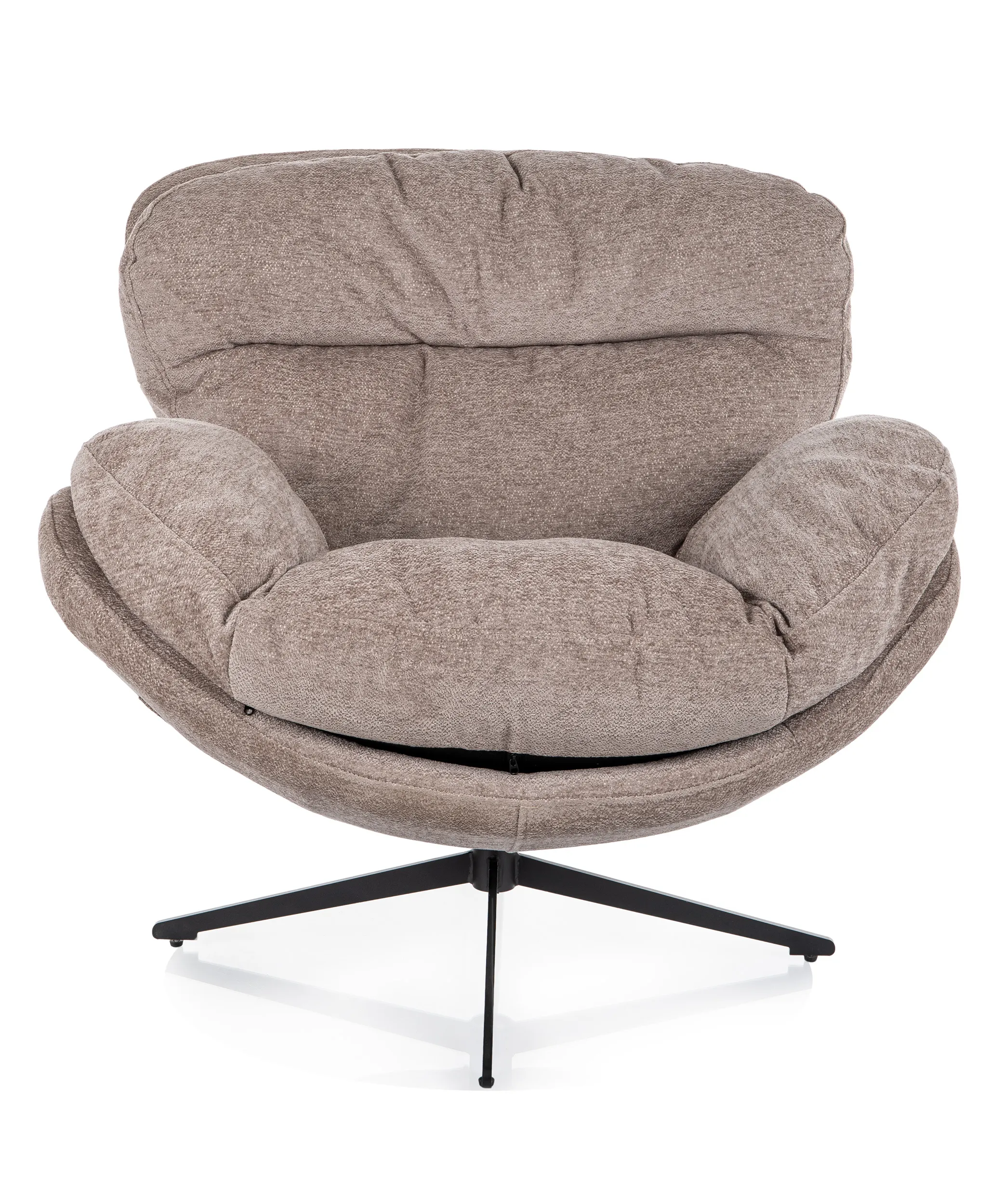 Fotel obrotowy FLORENCE RAVEN ciemnobeżowy/czarne nogi - FLORENCERACBE30