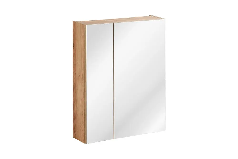 Szafka z lustrem 2-drzwiowa CAPRI dąb craft 75x60x16cm