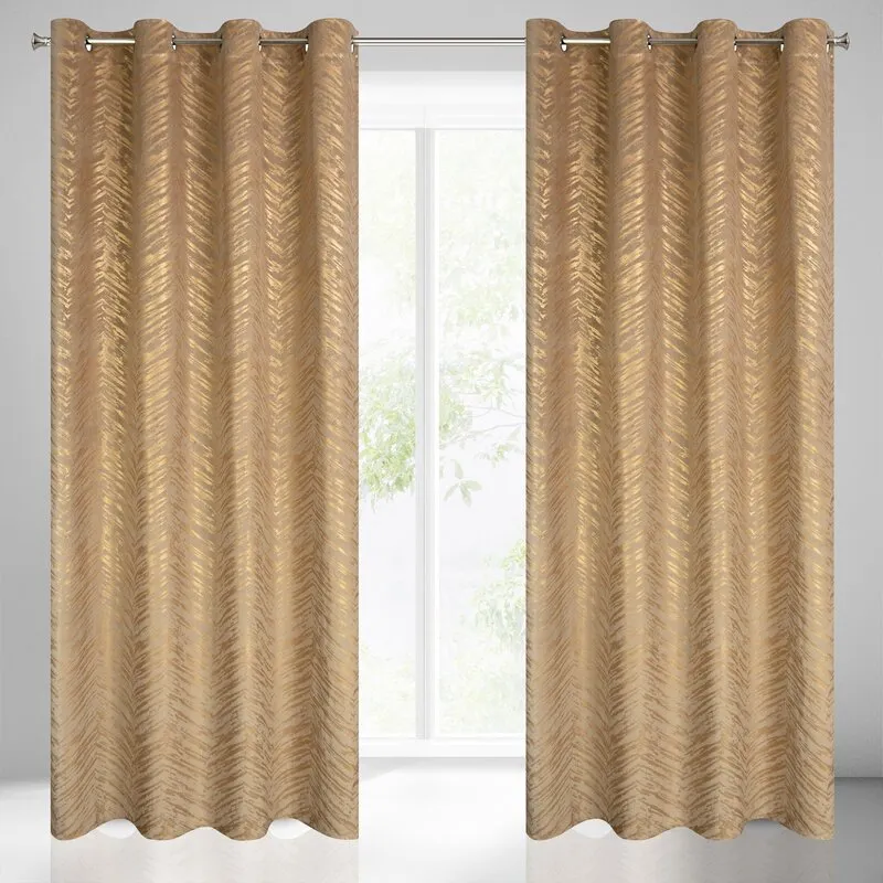 ZASŁONA GOTOWA SARA 140X250 CM CIEMNOBEŻOWY