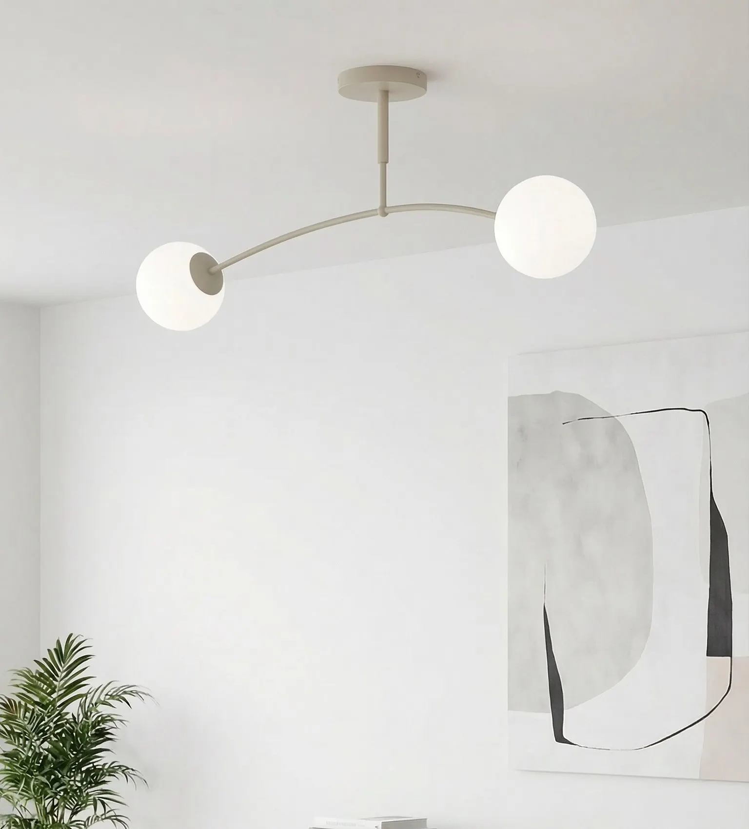 lampa sufitowa, kinkiet, metal, biała, nowoczesny