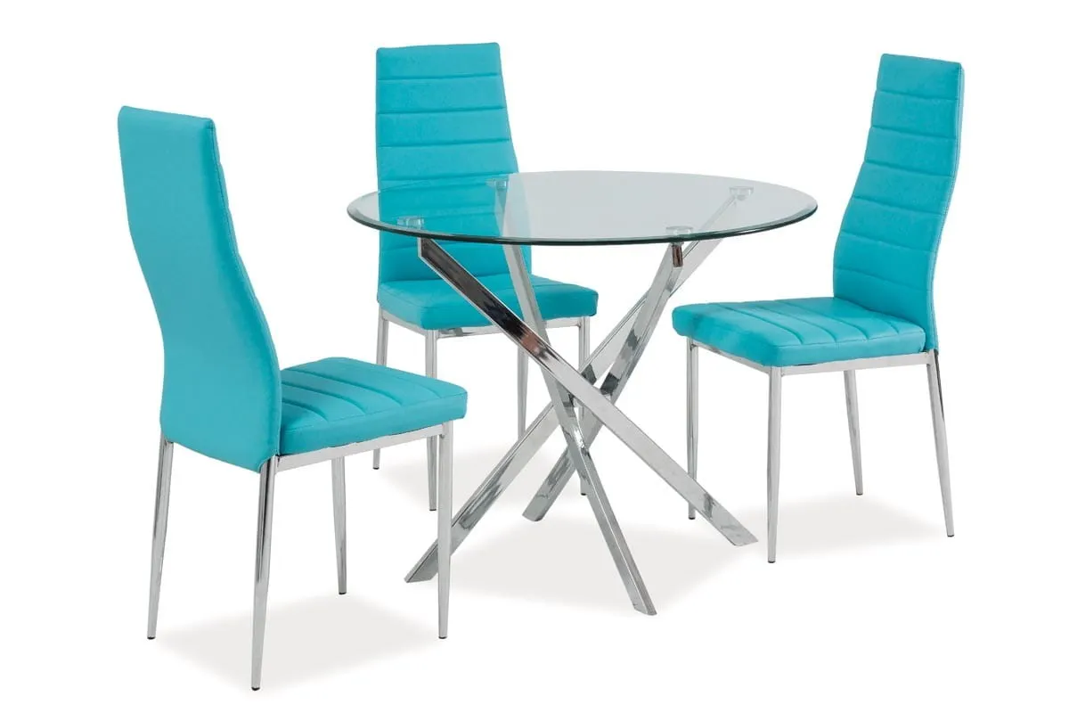 Stół okrągły AGIS szkło hartowane/chrom 90x90 Signal - AGIS