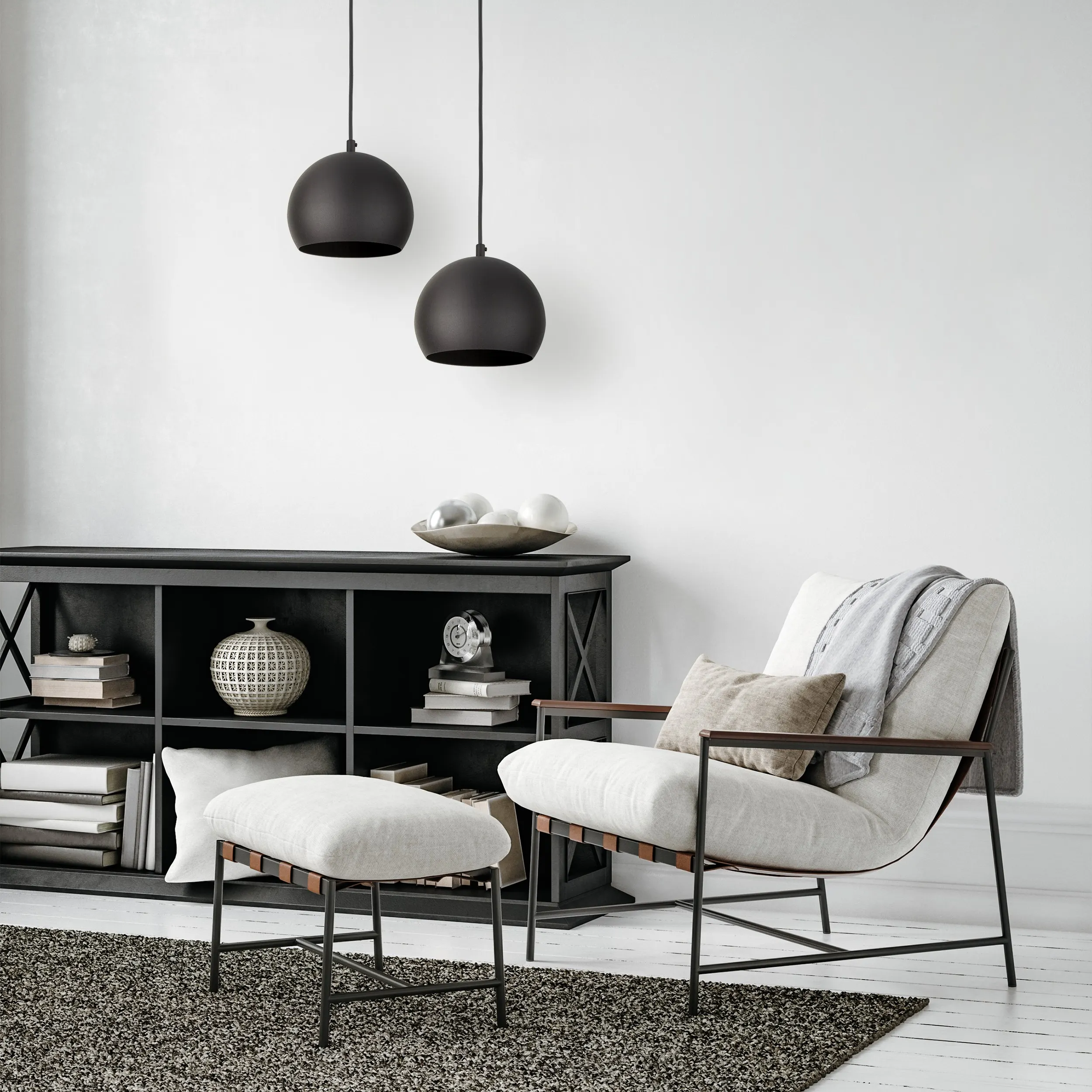 Lampa wisząca ZOE czarna 150x17cm - TK_10167