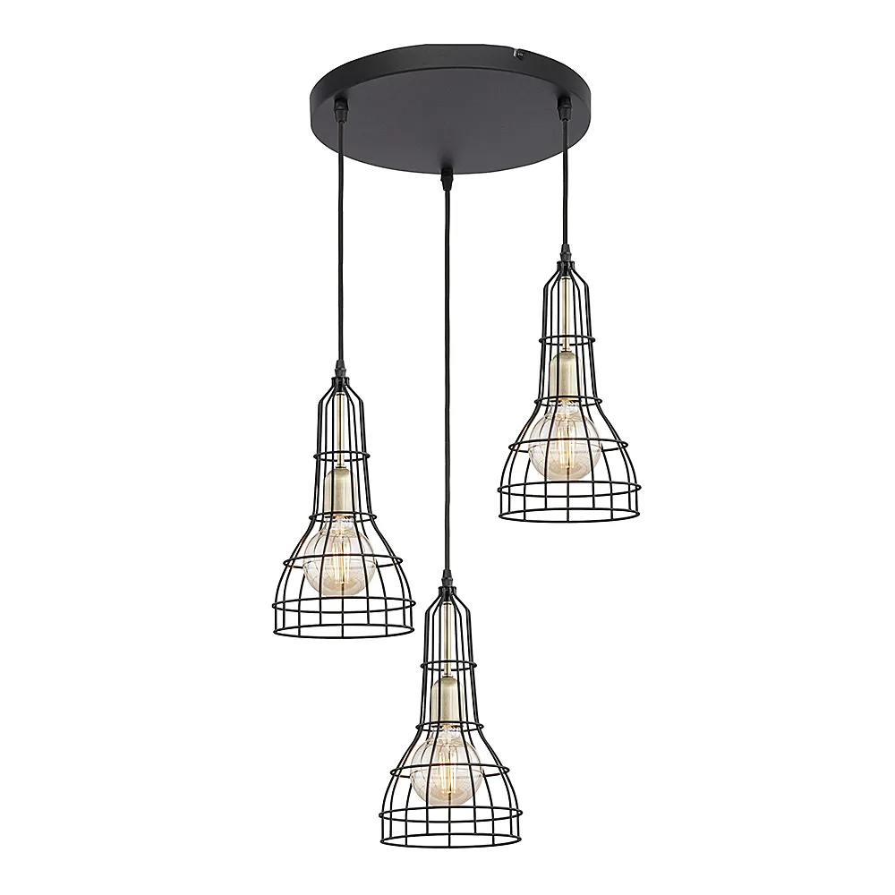 Lampa wisząca LONG czarna na okrągłej podstawie 105x41cm