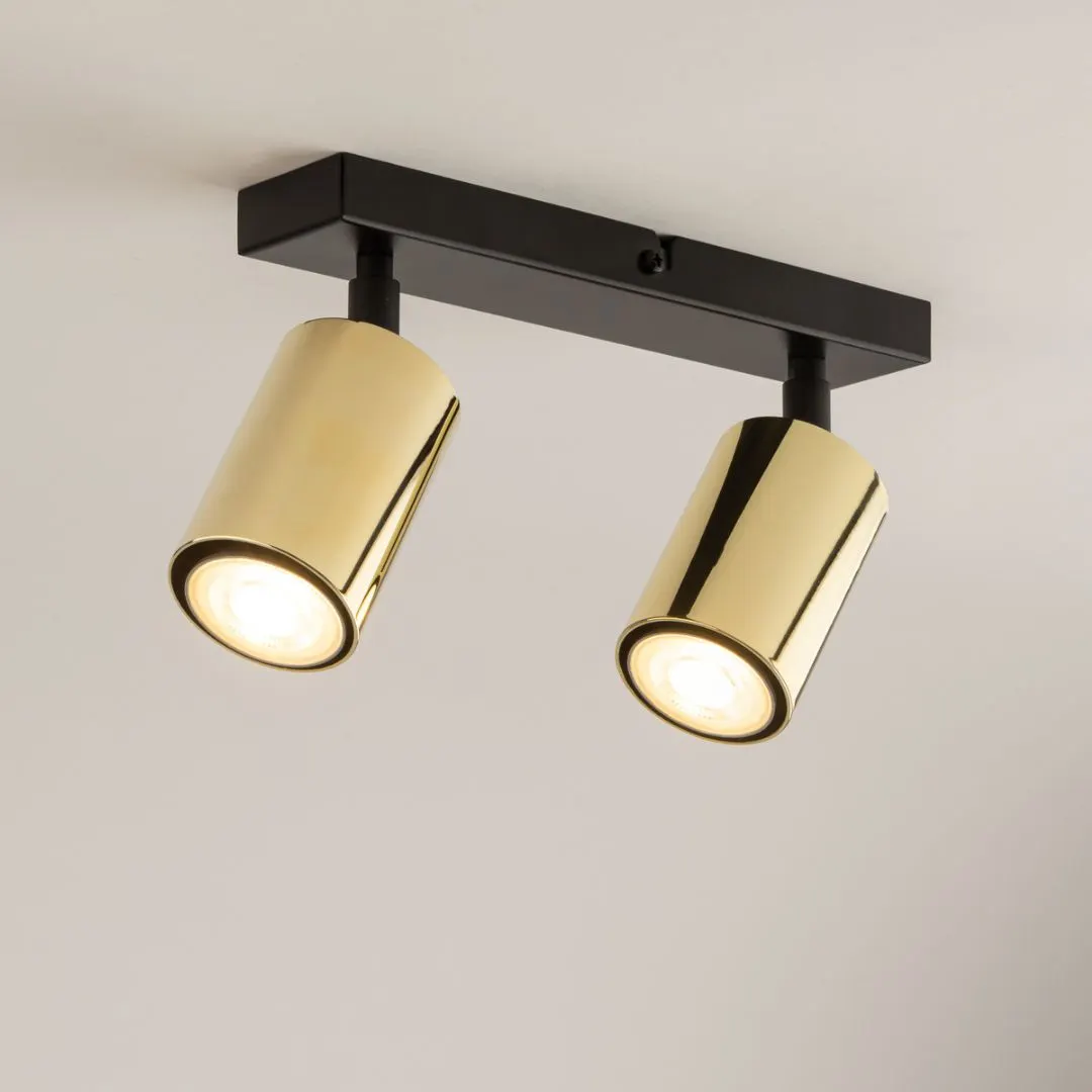 Lampa sufitowa ZOOM 2 czarna mosiądzowana - SI_33507