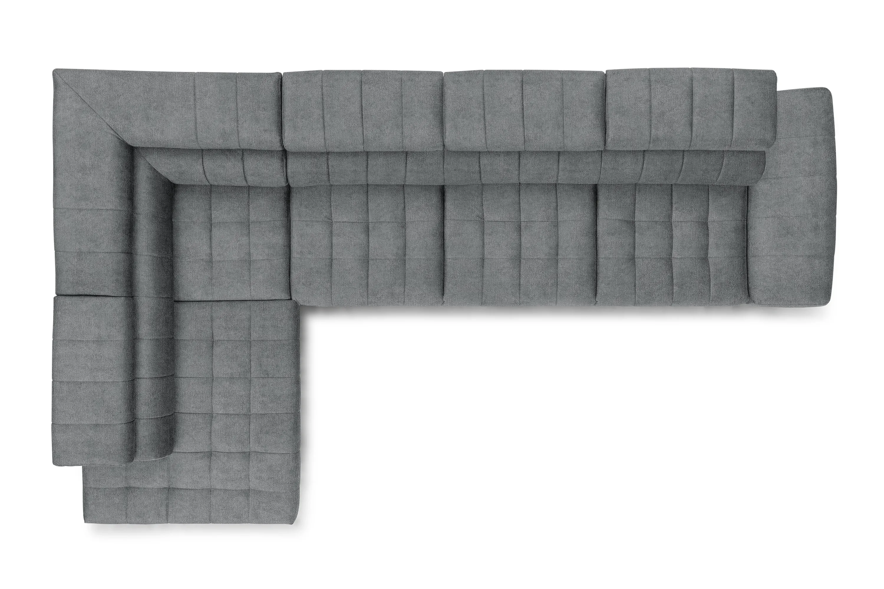 Narożnik lewostronny VALORIS MAXI regulowane zagłówki i podłokietniki tkanina Perfect harmony 85 szary - B_168603