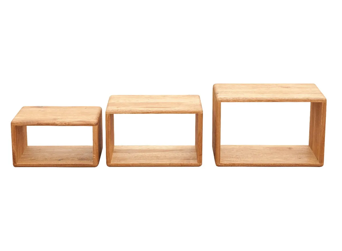 Zestaw 3 półek ściennych Dębowych Gialo - 2SGIA09