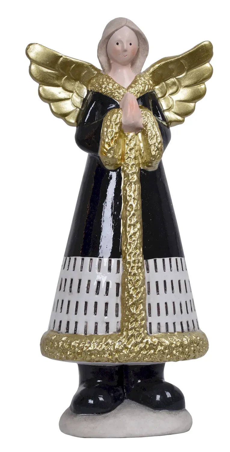 ANIOŁ stojący czarno-biały ANIOŁ stojący czarno-biały