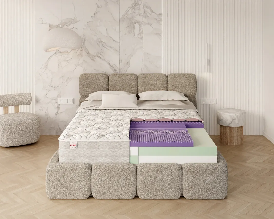 Materac piankowy AVELLINO pianka HR30, pianka HR44 - 140x200x28- H3 średnio twardy — zdjęcie 8