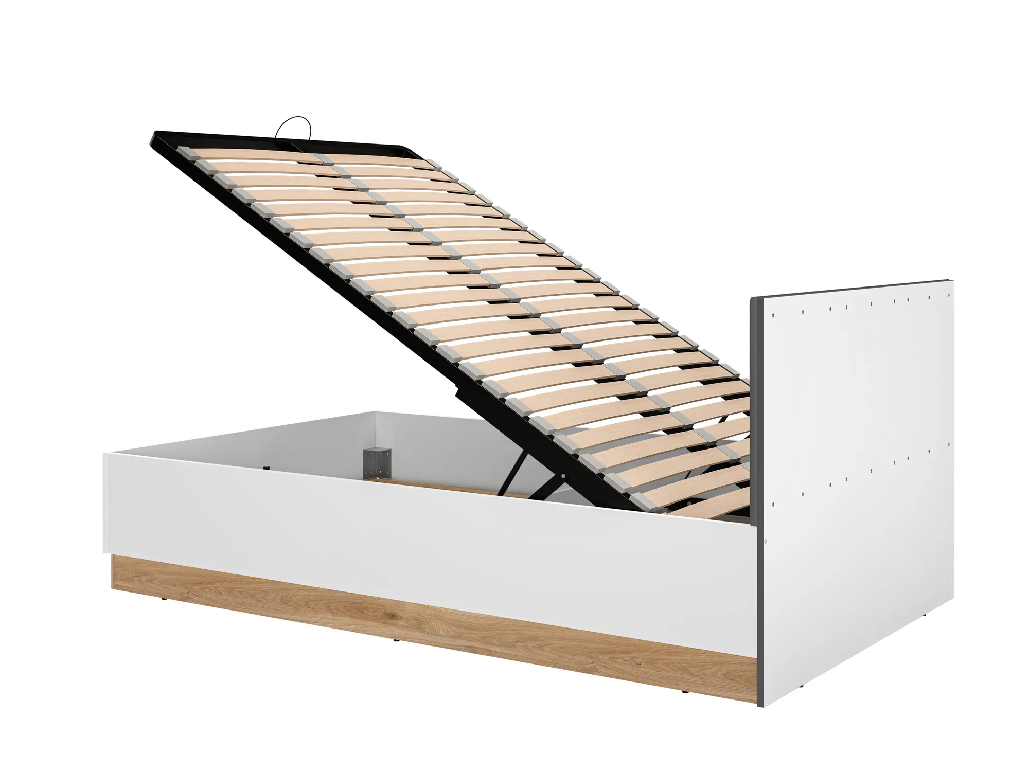 Łóżko z podnoszonym stelażem TORINO 12-01 Biały, Castello, Grafit - 1TORI1201-001