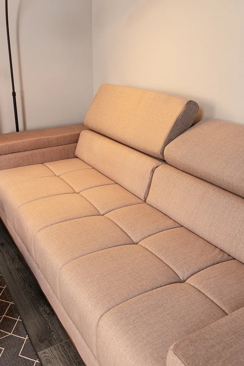 Sofa 3-os rozkładana, z funkcją spania Party Pisello 2 j.beżowy - PARTY-3SFBK-PISELLO2LIGHTBEIGE387SONOMA