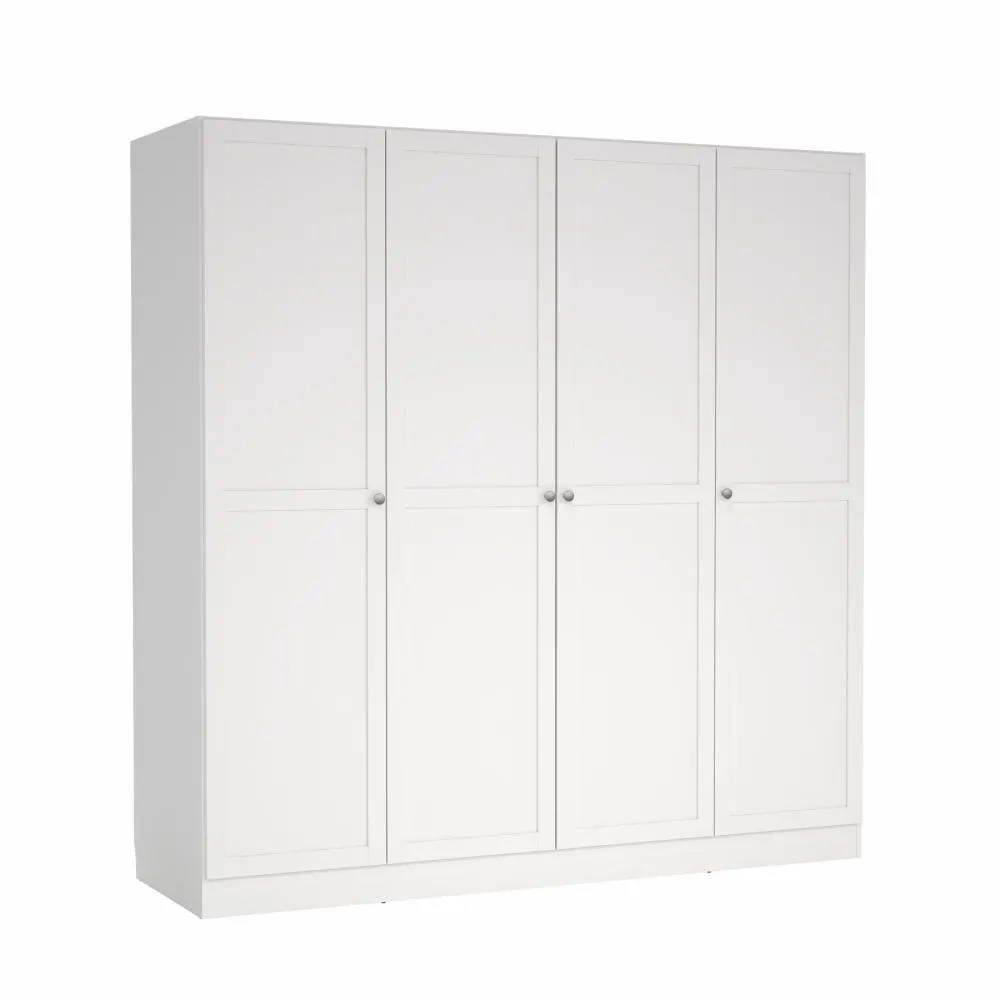 Szafa 4-drzwiowa BILLUND 200 cm biała