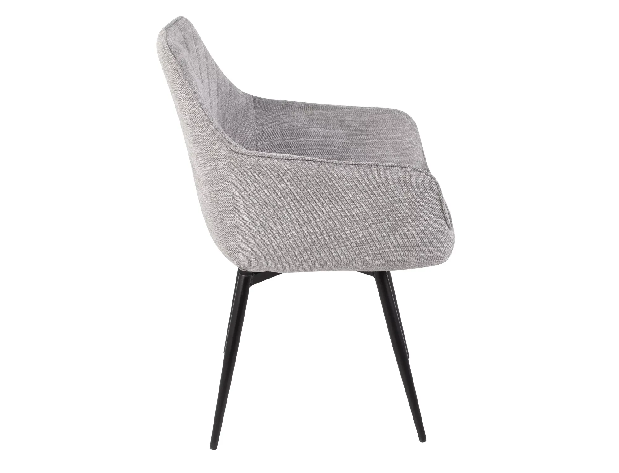 Krzesło obrotowe tapicerowane SERVIO BREGO 07 pikowane szary czarne nogi - SERVIOBRCSZ