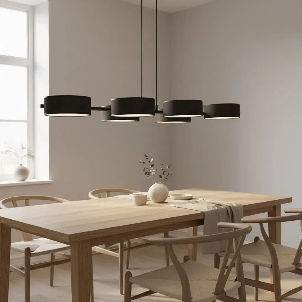 Lampa wisząca DRUMZ 6 abażur czarny - 1562/6