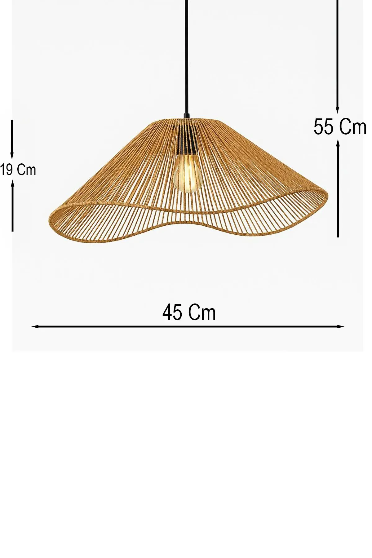 Żyrandol ażurowy BK086 naturalny - ASI_687HMY2431