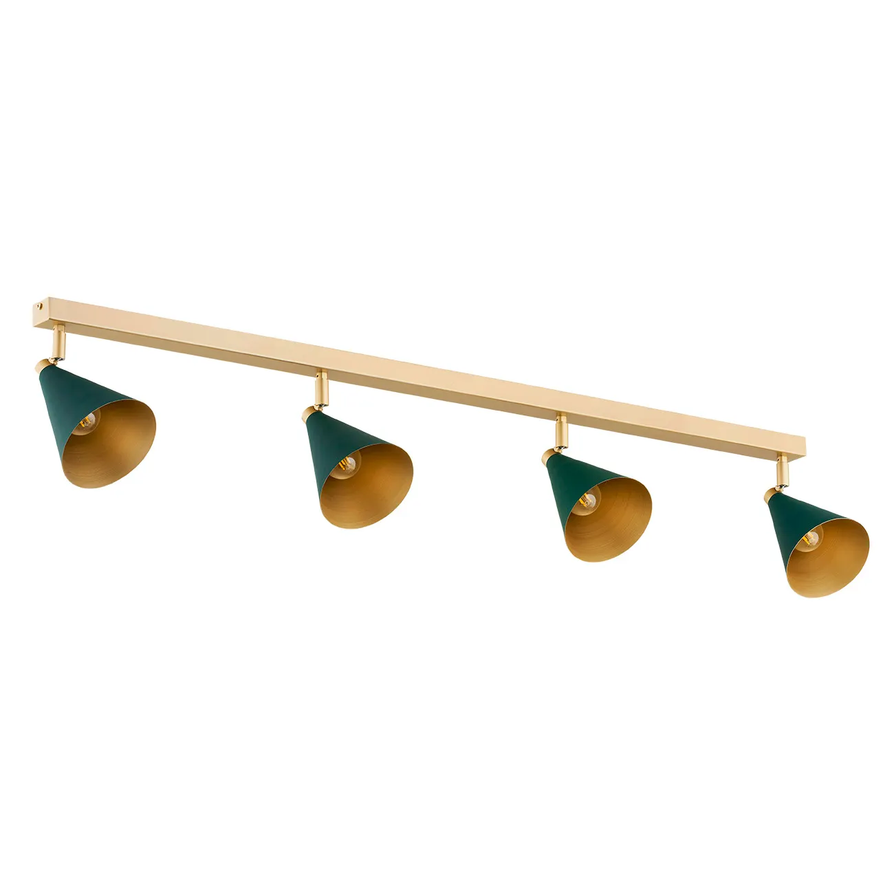 Plafon LUCINDA metalowy złoty zielony regulowany 130cm - 1806