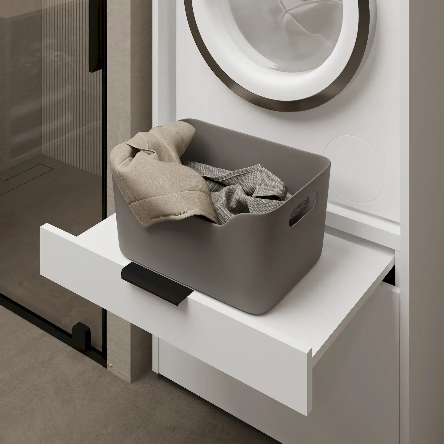 Zabudowa na pralkę lub suszarkę ANDIAMO szuflada półka kaszmir - 30KSOK60