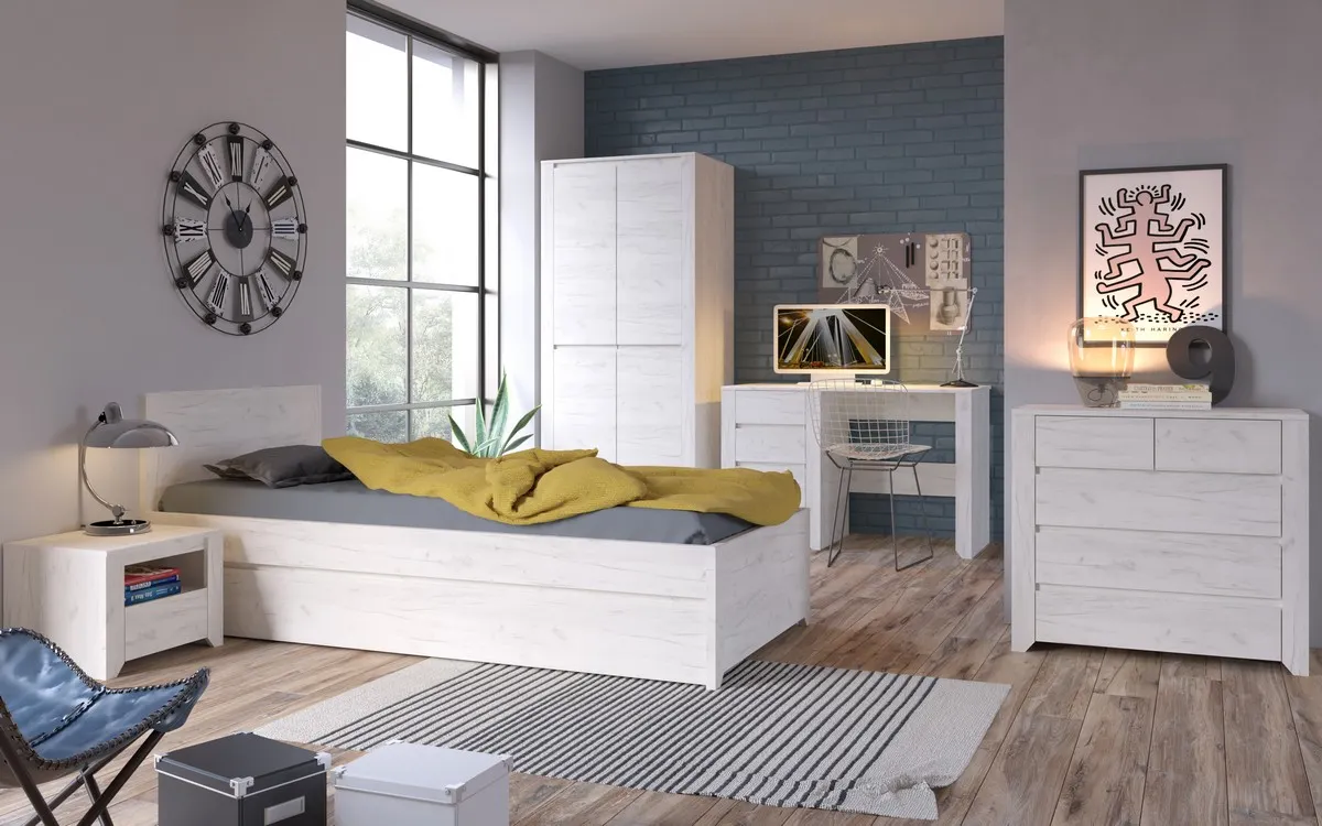 Łóżko młodziezowe ANGEL 90x200 z szufladą - 6001091000017