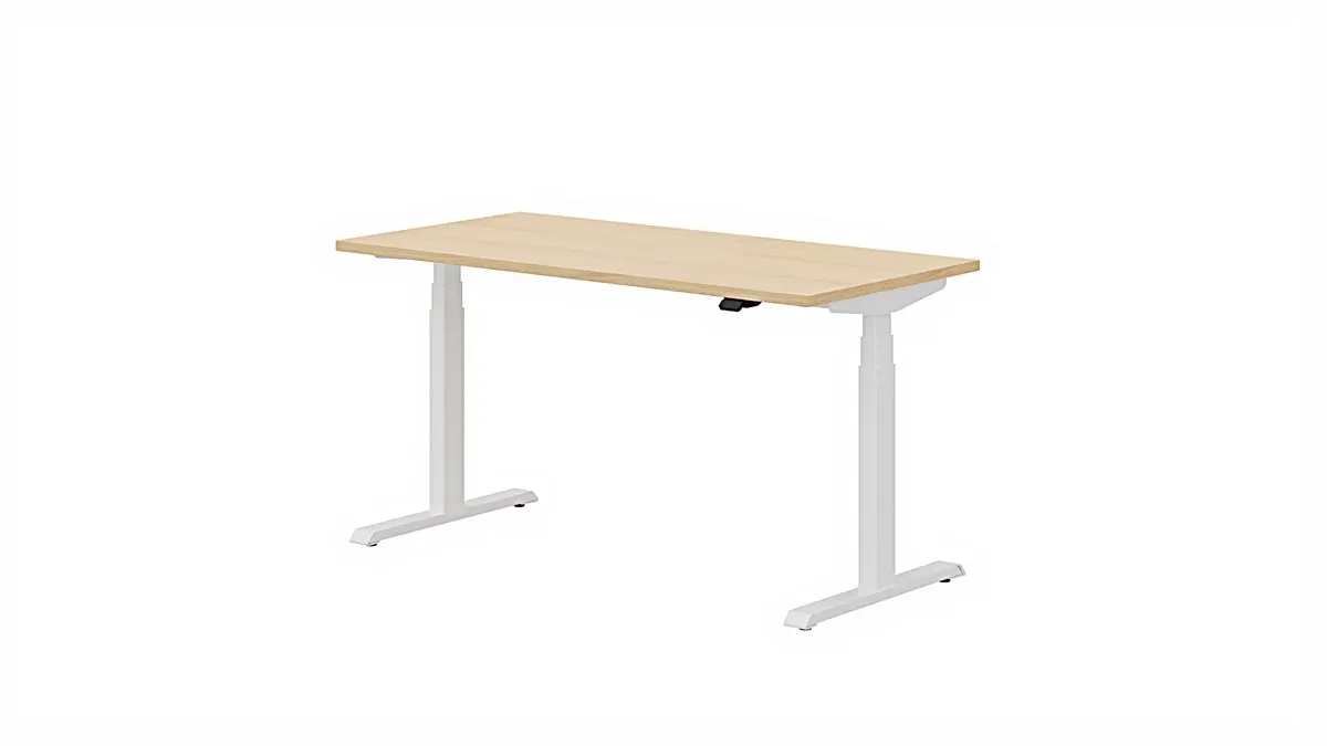 Biurko OP-LITE E elektryczne z regulacją wysokości dąb napolitano białe 140x70x62,5(127,5)cm Biurko OP-LITE E elektryczne z regulacją wysokości dąb napolitano białe 140x70x62,5(127,5)cm