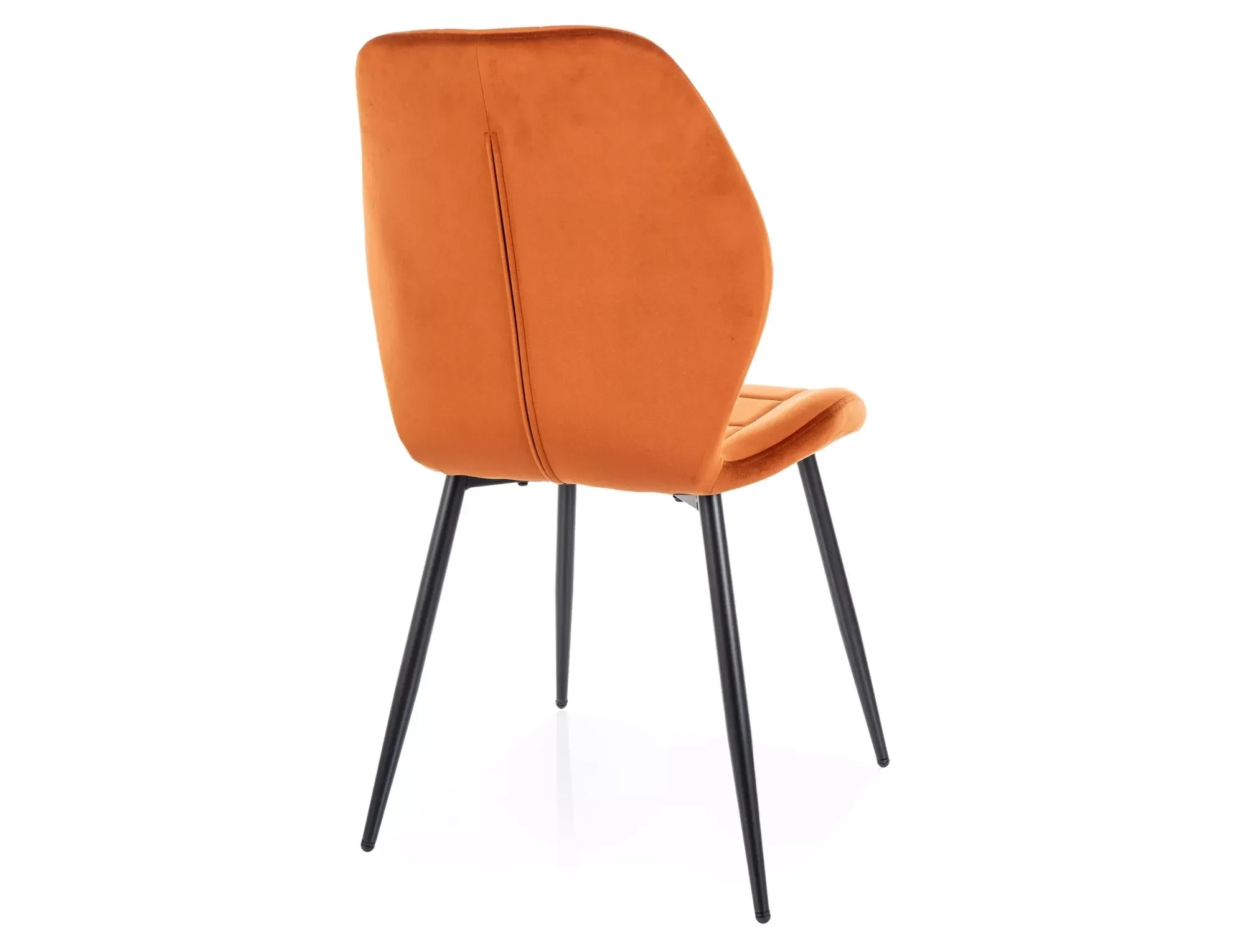 Krzesło aksamitne tapicerowane JAKE VELVET cynamonowe/czarne nogi - JAKEVCCY