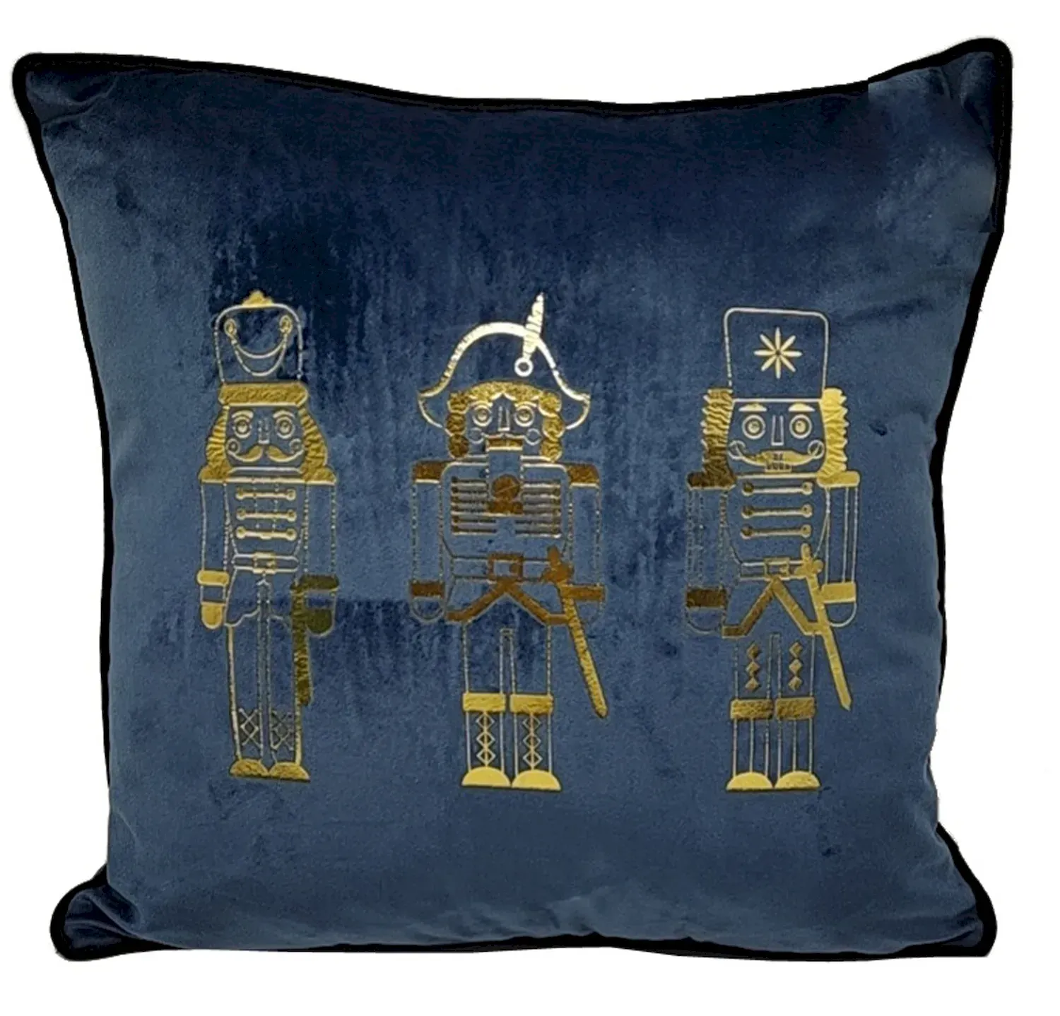 Poduszka świąteczna welurowa Z ŻOŁNIERZYKAMI 40x40 granatowa Poduszka świąteczna welurowa Z ŻOŁNIERZYKAMI 40x40 granatowa