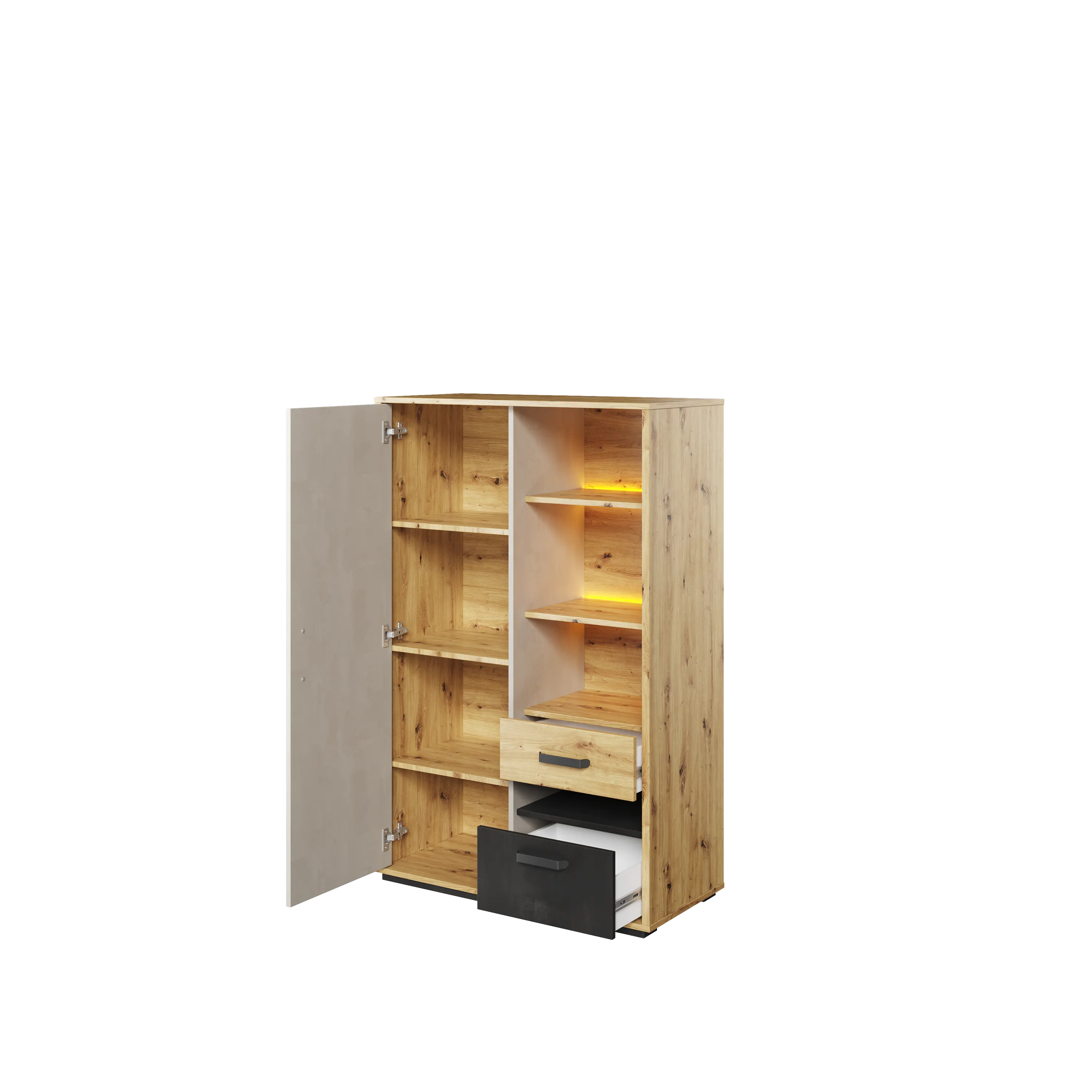 Szafka LED Qubic QB-05 dąb artisan - QB5DAR