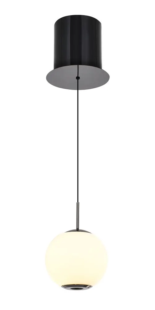 lampa wisząca, pendant, globowa, czarna oprawa, kula