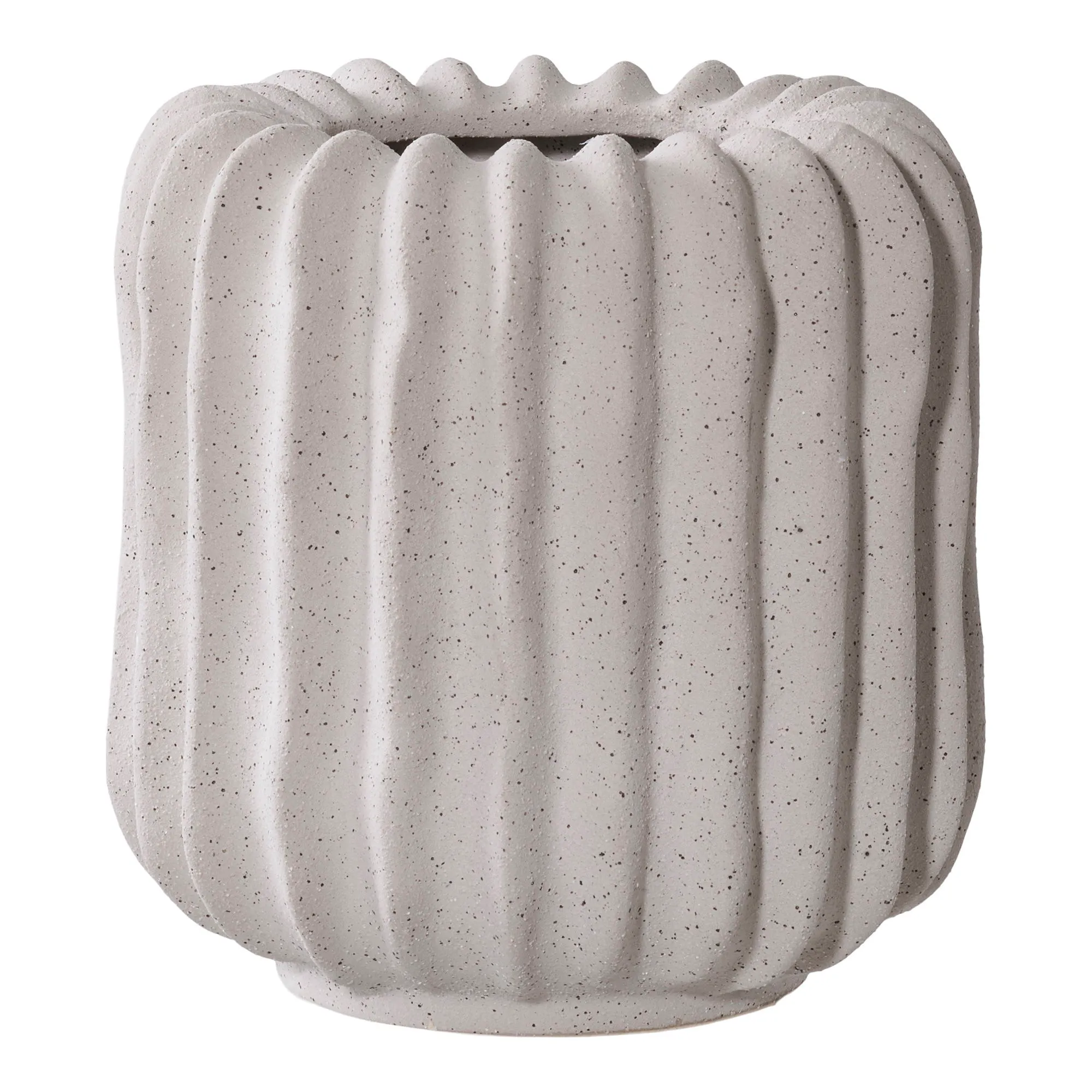 Doniczka ceramiczna FLOWERPOT fi15x15 cm szara Ceramika, Słoik, Wazon, Porcelana, pieluszka