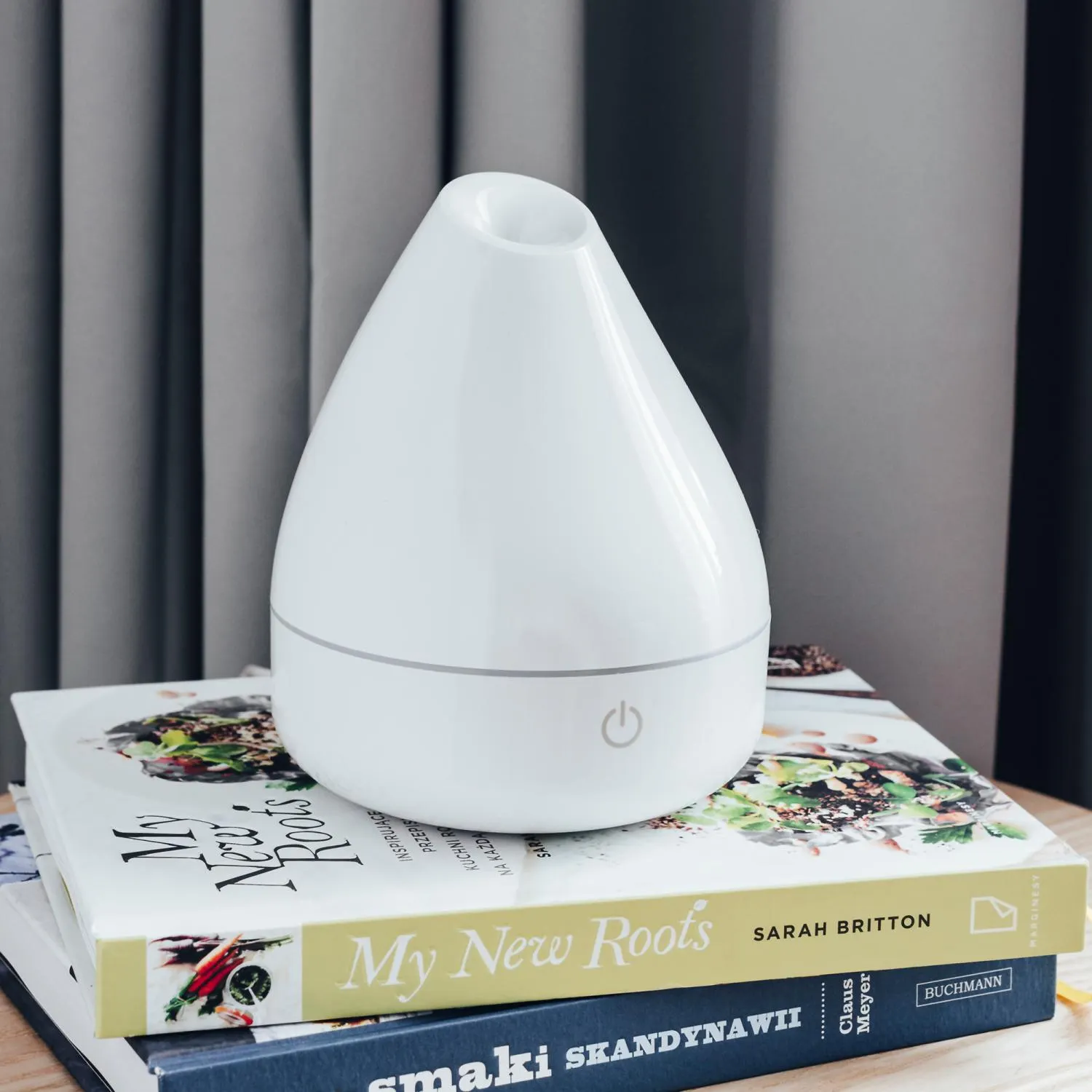 image humidifier, biały, stożkowy, digital, włącznik
