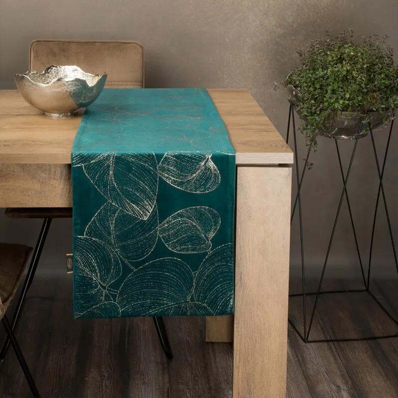 OBRUS BLINK 16 35 X 220 CM CIEMNOTURKUSOWY