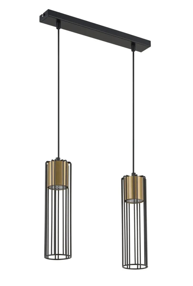 Lampa wisząca FOBIA 2 czarno-złota