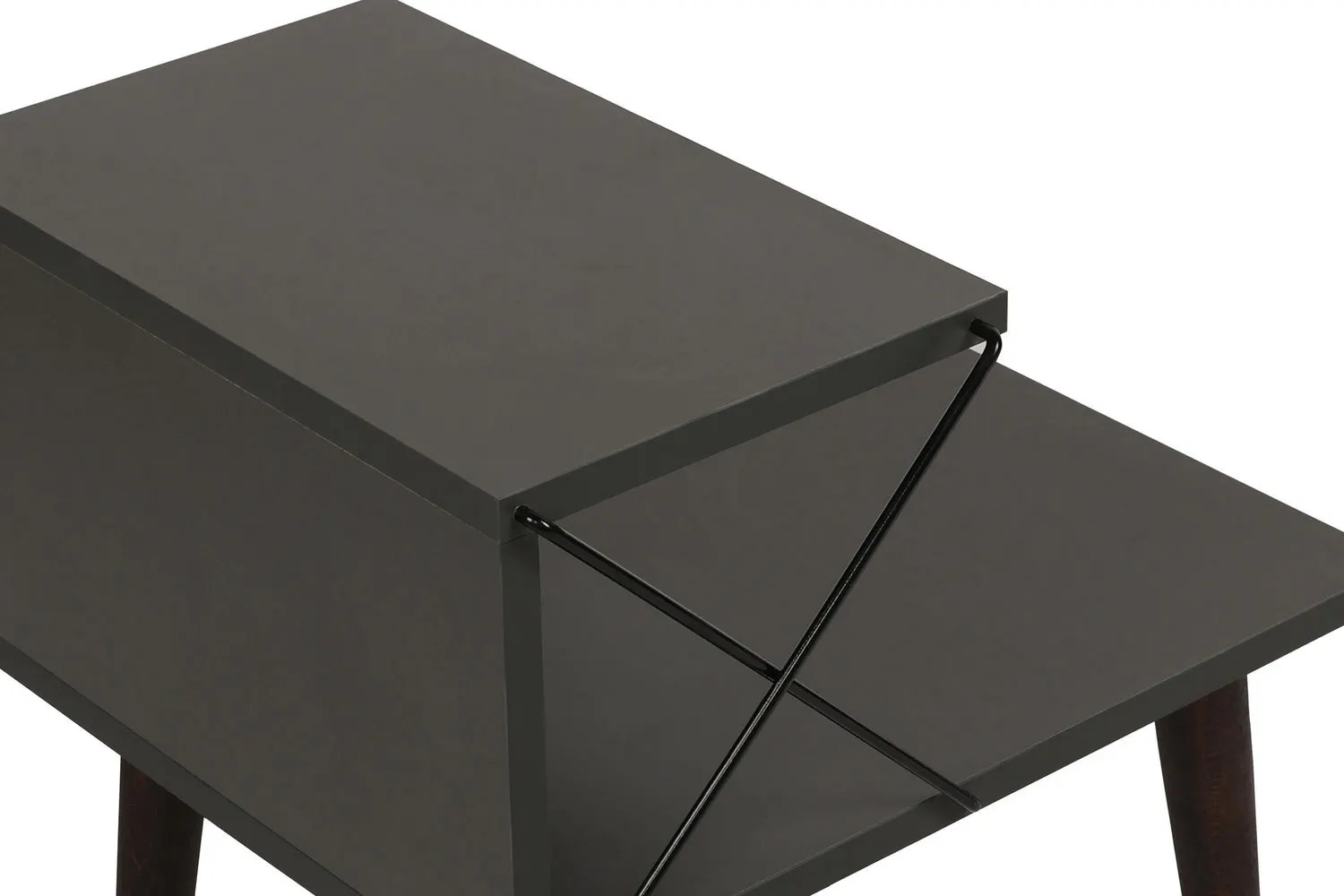 Szafka nocna otwarta CROSS 50x40x55 cm antracytowa