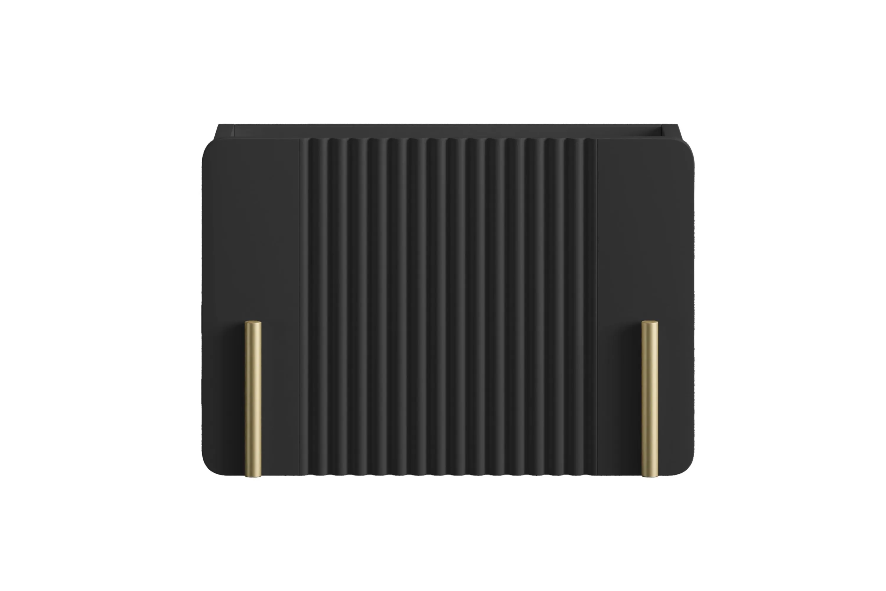 Szafka nocna wisząca z 1 szufladą MALMI 45cm - czarny - złoty - B_166955