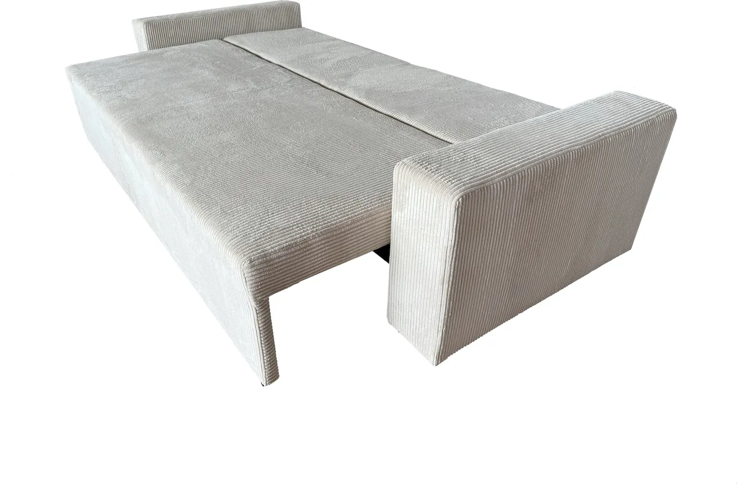 Sofa rozkładana z pojemnikiem MAX tkanina Zoom 1 kremowa - RUZOOM1