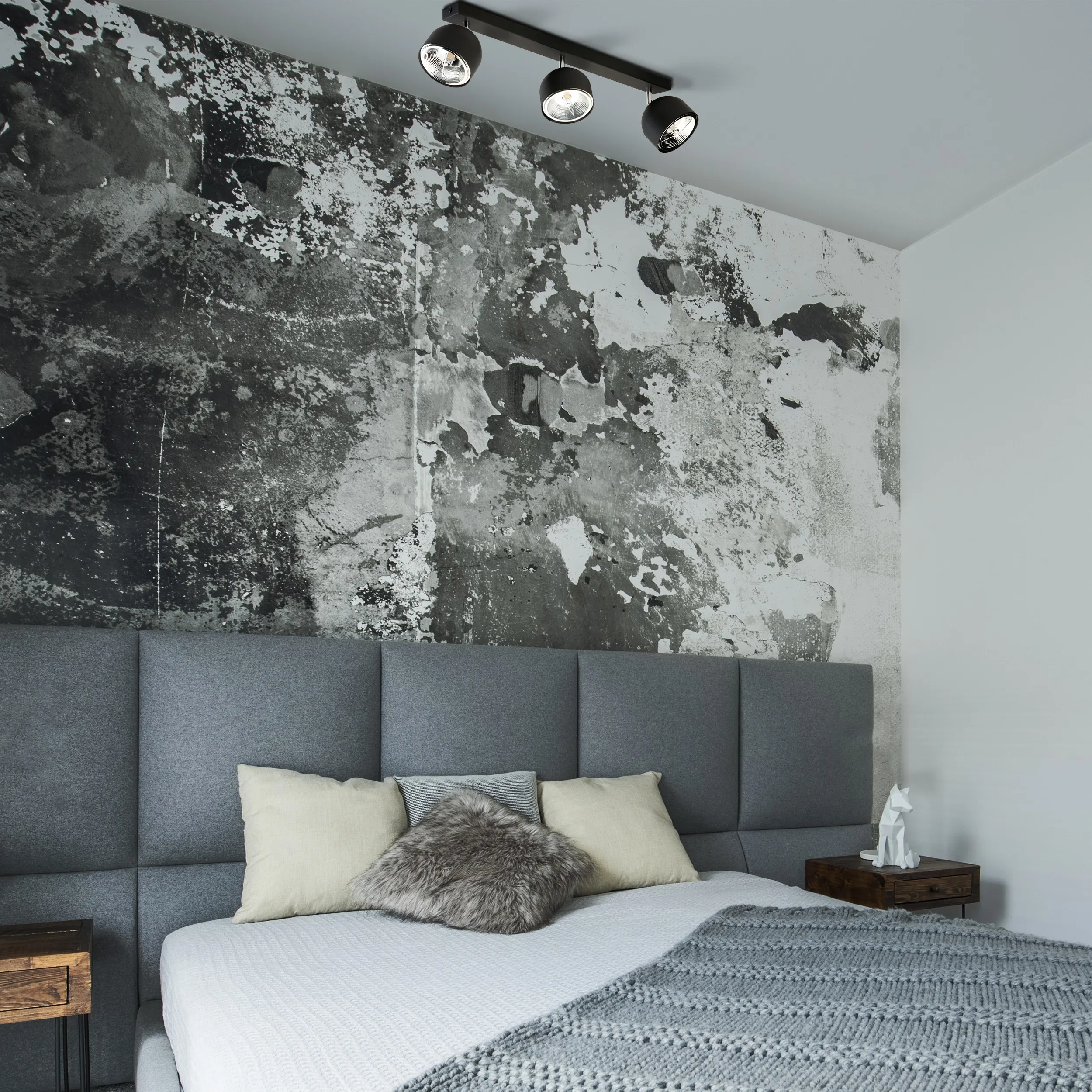 Lampa sufitowa ALTEA czarna z chromowanymi elementami regulowana 72x22x17cm - TK_6520