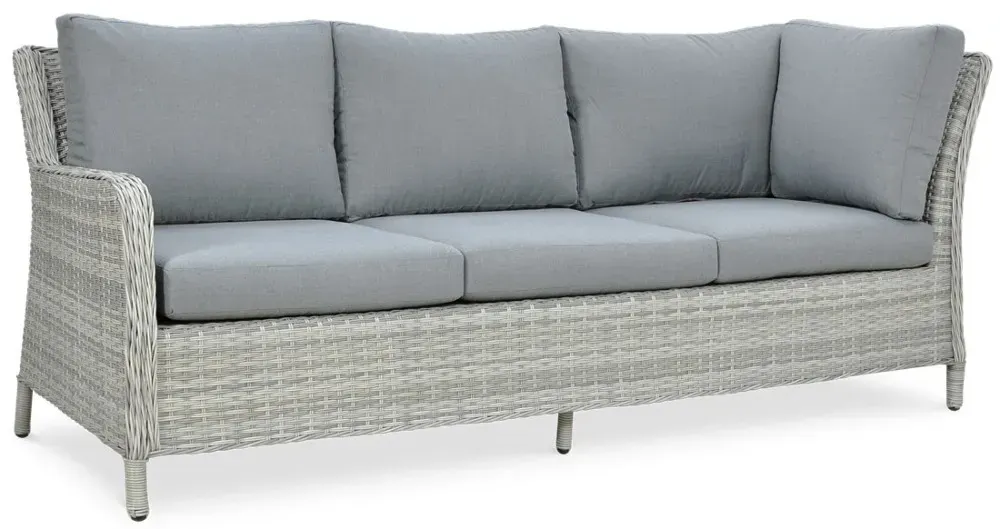 Narożnik ogrodowy modułowy MARYLAND DINING ze stołem technorattan szary - FG003019