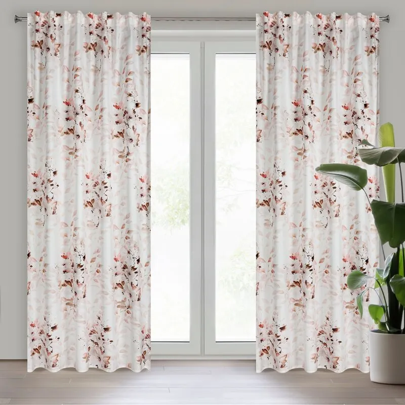 ZASŁONA GOTOWA D91 POWDERY NA TAŚMIE 140X270 CM RÓŻOWY ZASŁONA GOTOWA D91 POWDERY NA TAŚMIE 140X270 CM RÓŻOWY