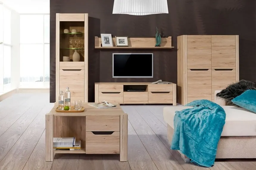 Półka DESJO 31 wisząca dąb sanremo brąz 170x27x24cm - WG-100-0173