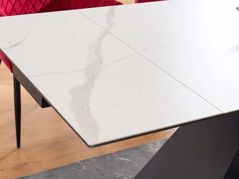 Stół rozkładany WESTIN III CERAMIC ceramika Statuario Venato 90x160(240) - WESTINIIIBC160